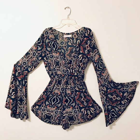 Boho Print Romper - Picture 1 of 5